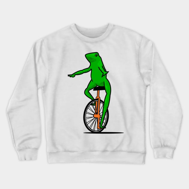 Dat Boi Unicycle Frog T-Shirt Crewneck Sweatshirt by dumbshirts